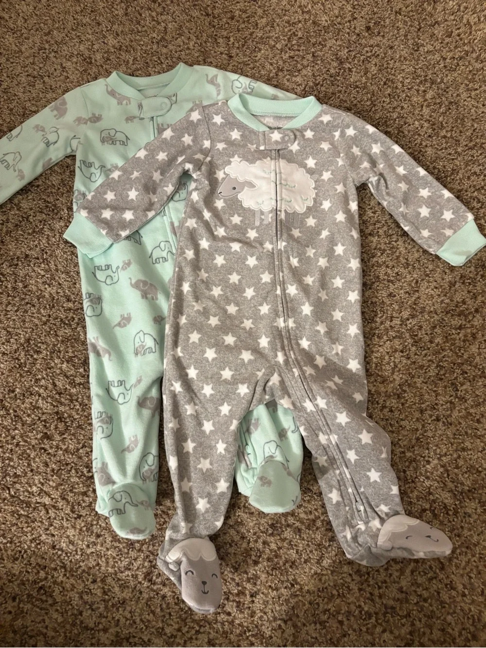 Bundle of 9 Fleece Sleepers - All 6 to 9 Months